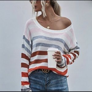 🎉🎉HOST PICK🎉Positano Crew Neck Striped Swe…